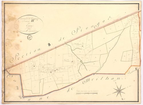 Campagne - Section H, dite de Cruçon, par Lagrolet géomètre