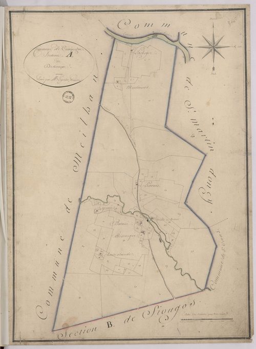 Campagne - Section A, dite de Destanque, par Lagrolet géomètre