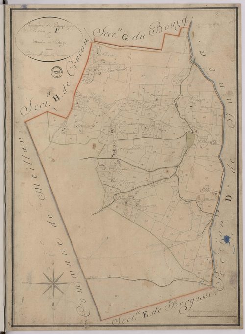Campagne - Section F, dite du Moulin de Blay, par Lagrolet géomètre