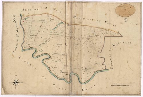 Campet-et-Lamolère - Section B, dite du Bourg de Campet, par Préneron géomètre
