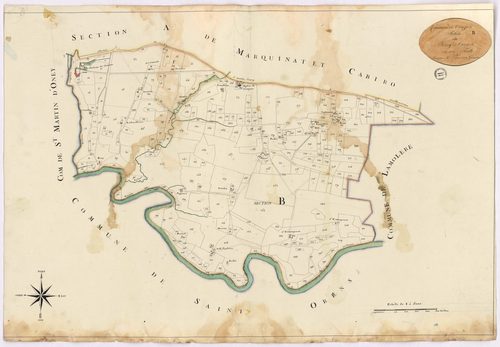 Campet-et-Lamolère - Section B, dite du Bourg de Campet, par Préneron géomètre