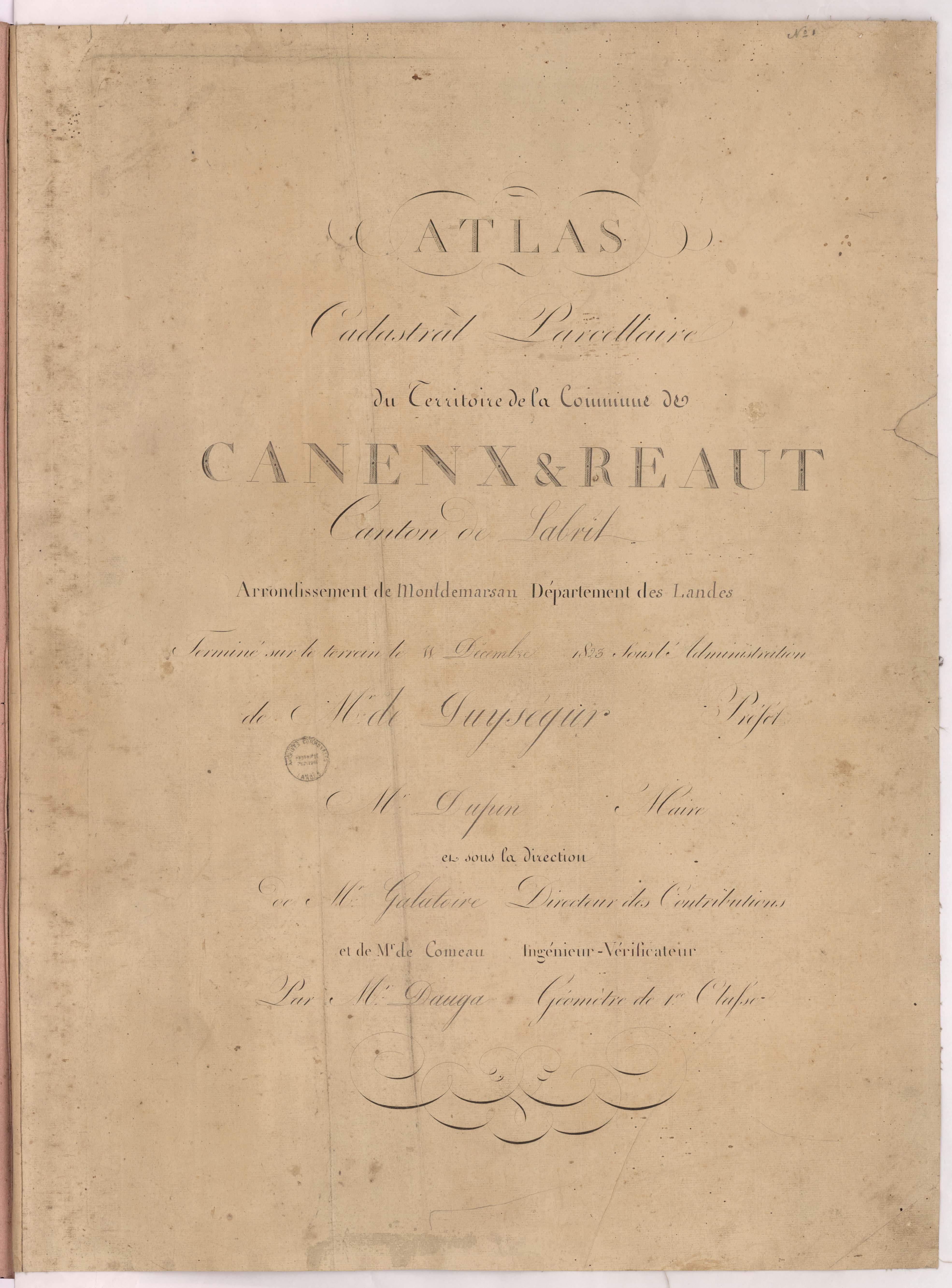 Canenx-et-Réaut - Page de titre