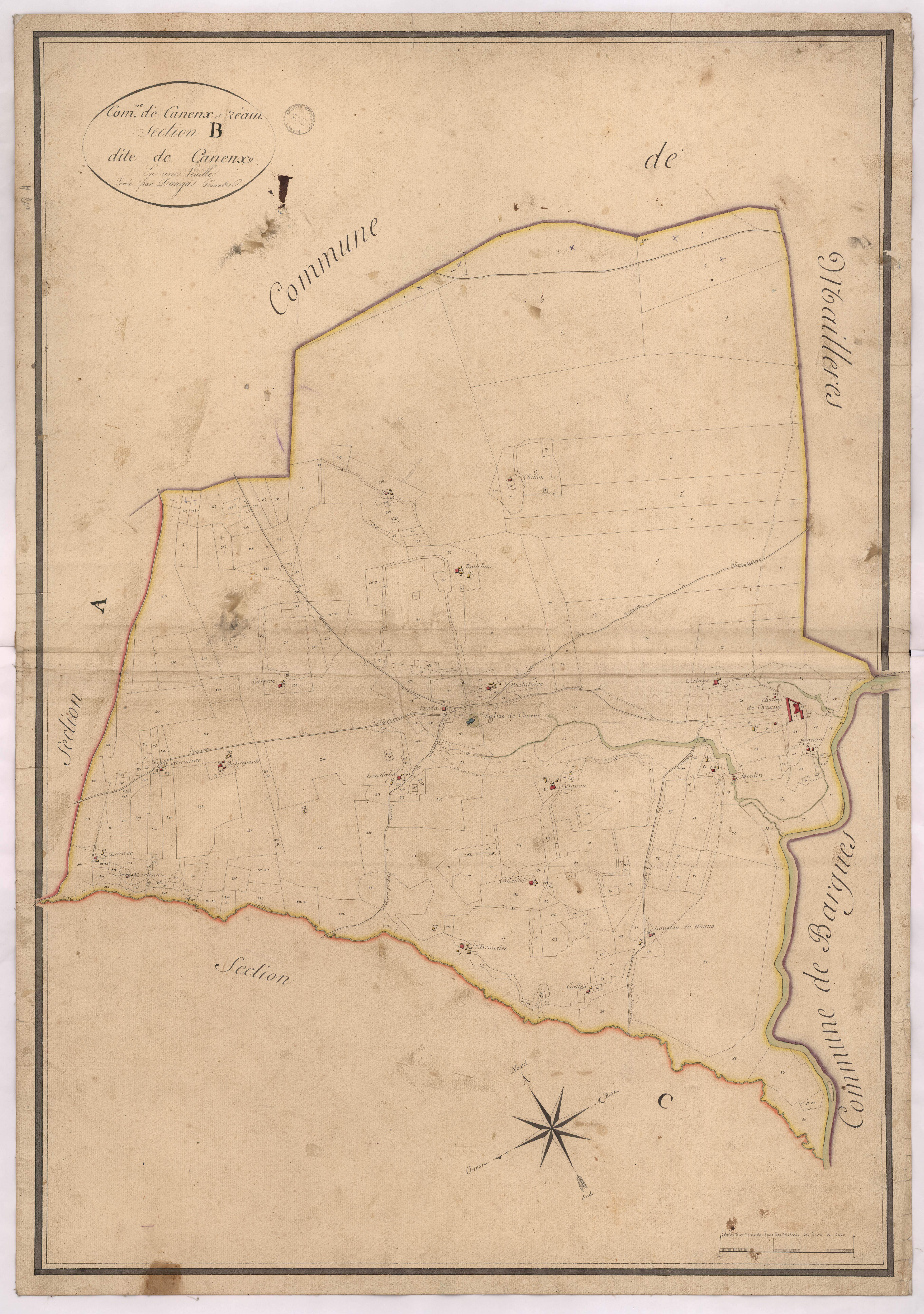 Canenx-et-Réaut - Section B, dite de Canenx, par Dauga géomètre