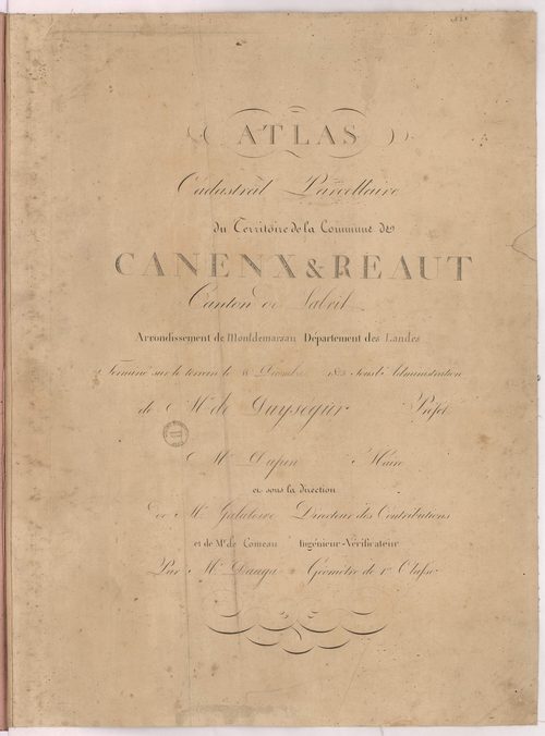 Canenx-et-Réaut - Page de titre