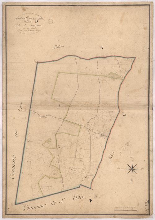 Canenx-et-Réaut - Section D, dite de Séougues, par Dauga géomètre