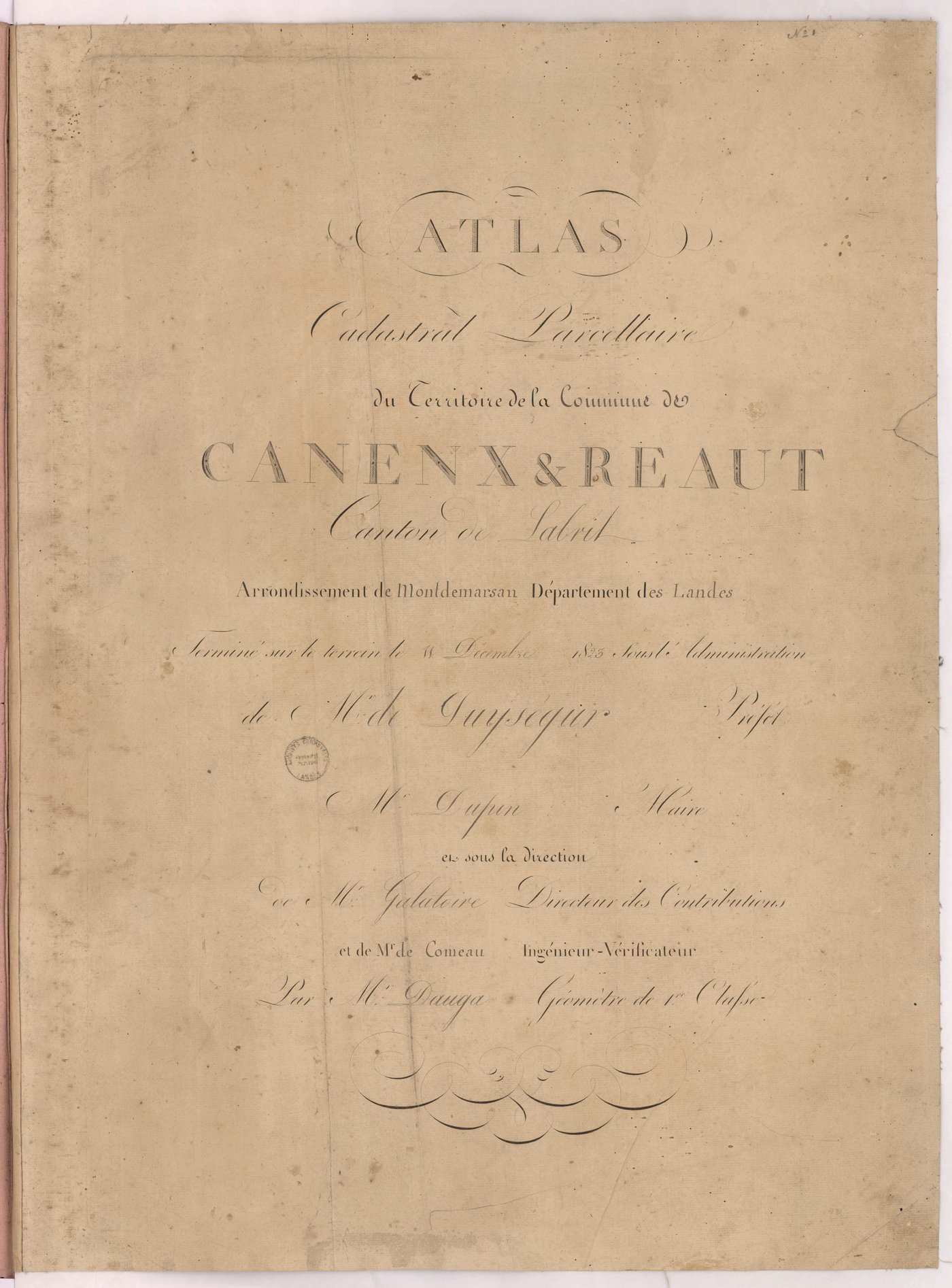 Canenx-et-Réaut - Page de titre