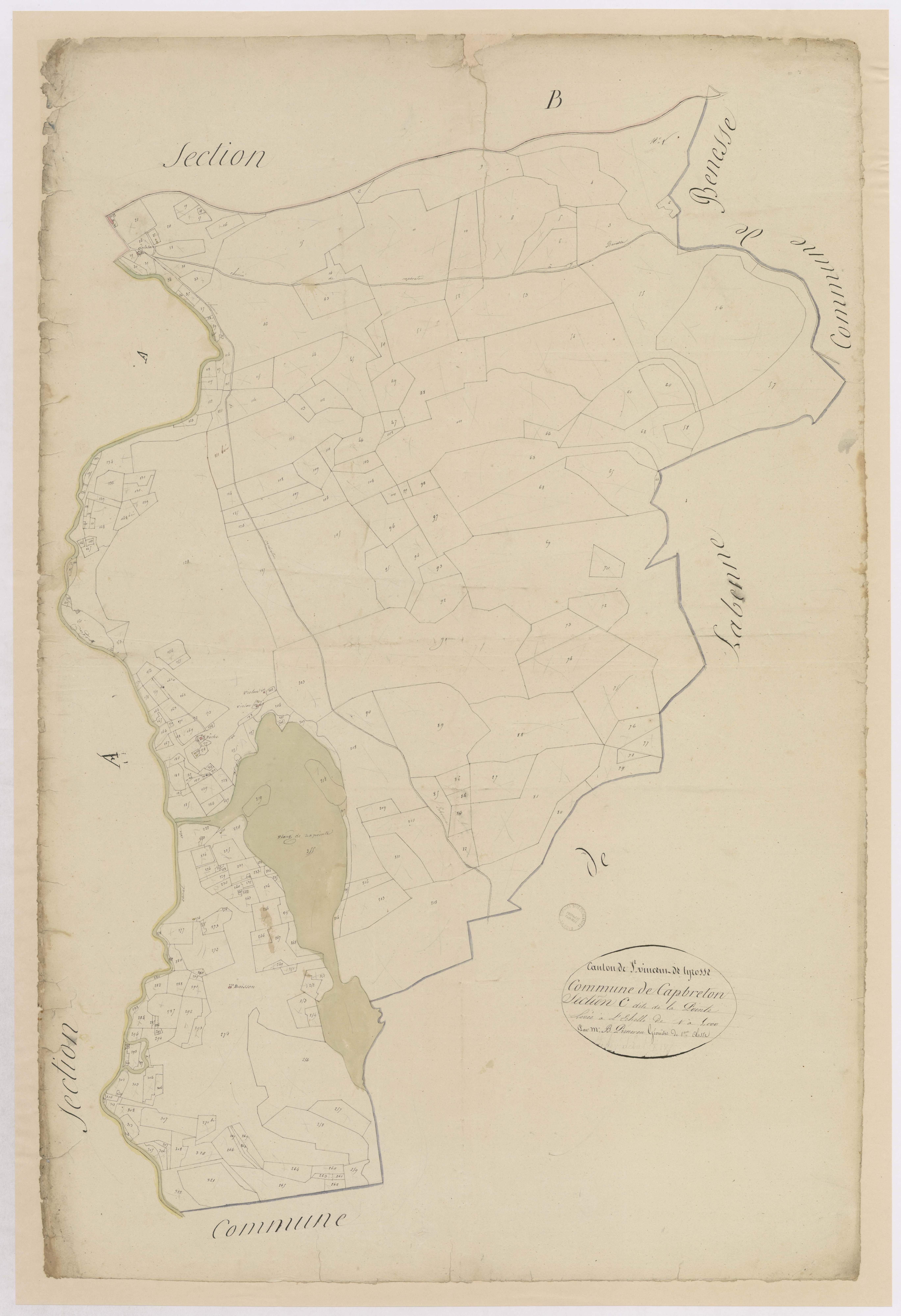 Capbreton - Section C, dite de la Pointe, par B. Prèneron géomètre