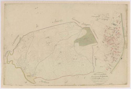 Capbreton - Section B, dite de Bourg et de Bournes, et extrait à 1/1250e par B. Prèneron géomètre