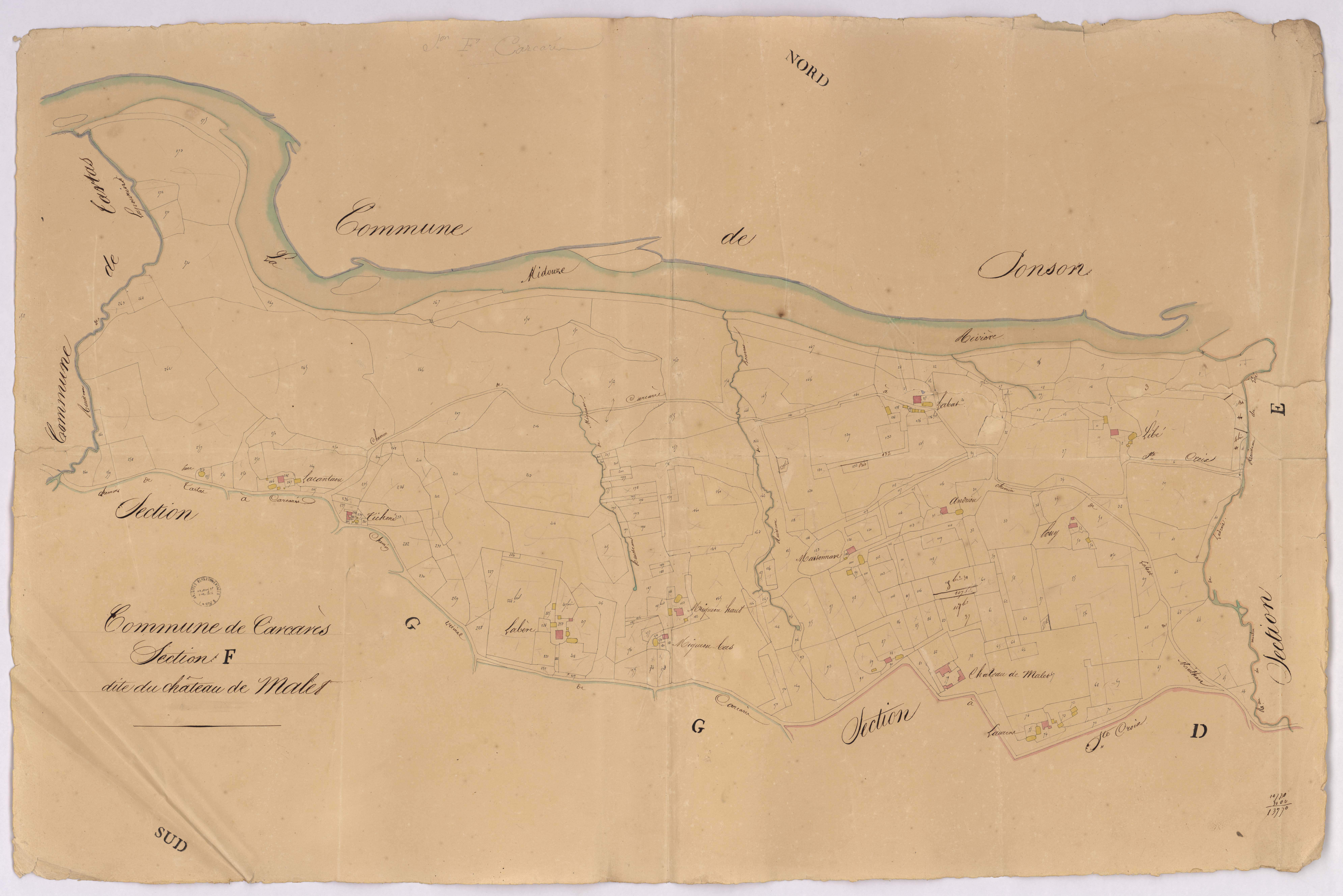 Carcarès-Sainte-Croix - Section F, dite du Château de Malet