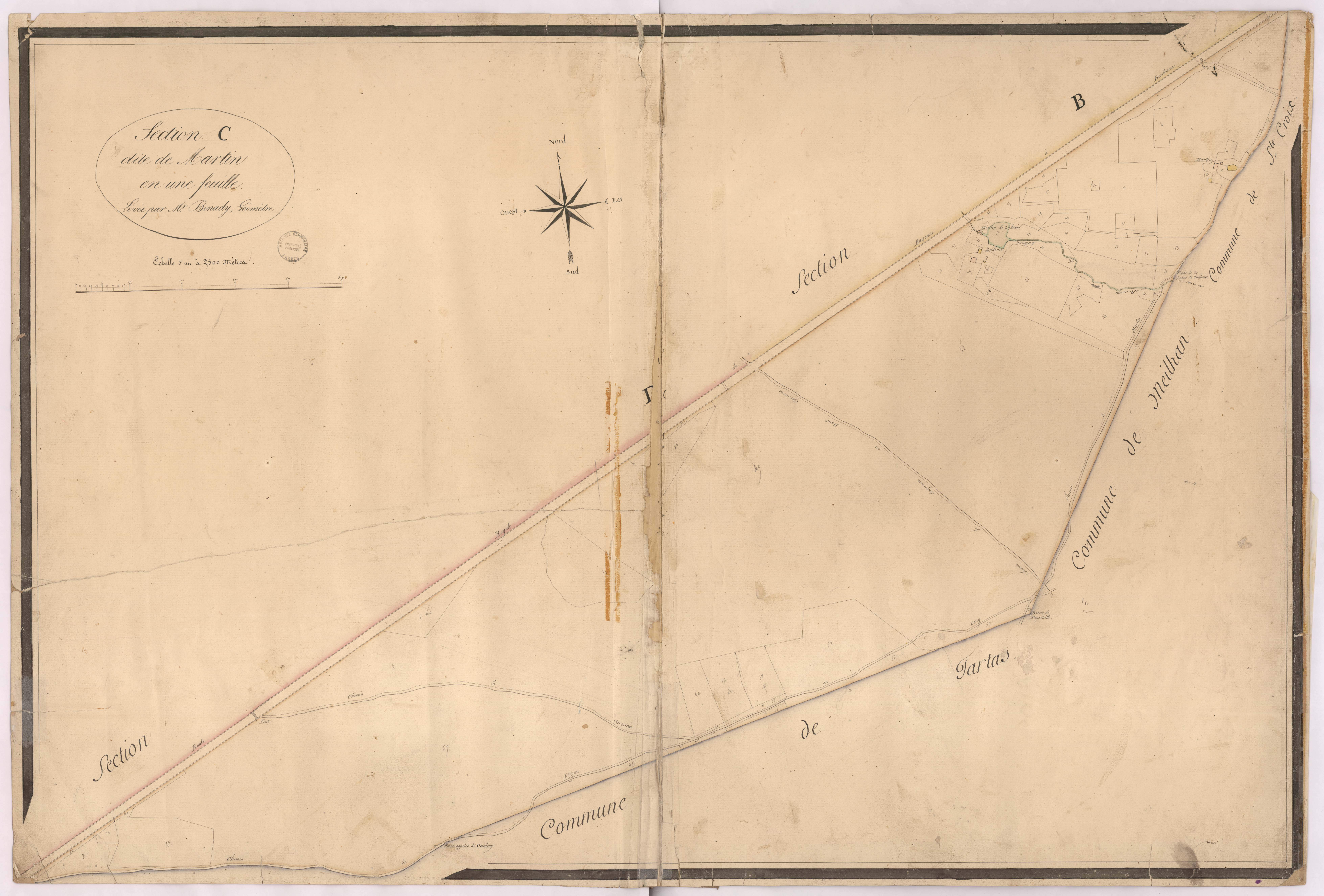 Carcarès-Sainte-Croix - Section C, dite de Martin, par Bernady géomètre