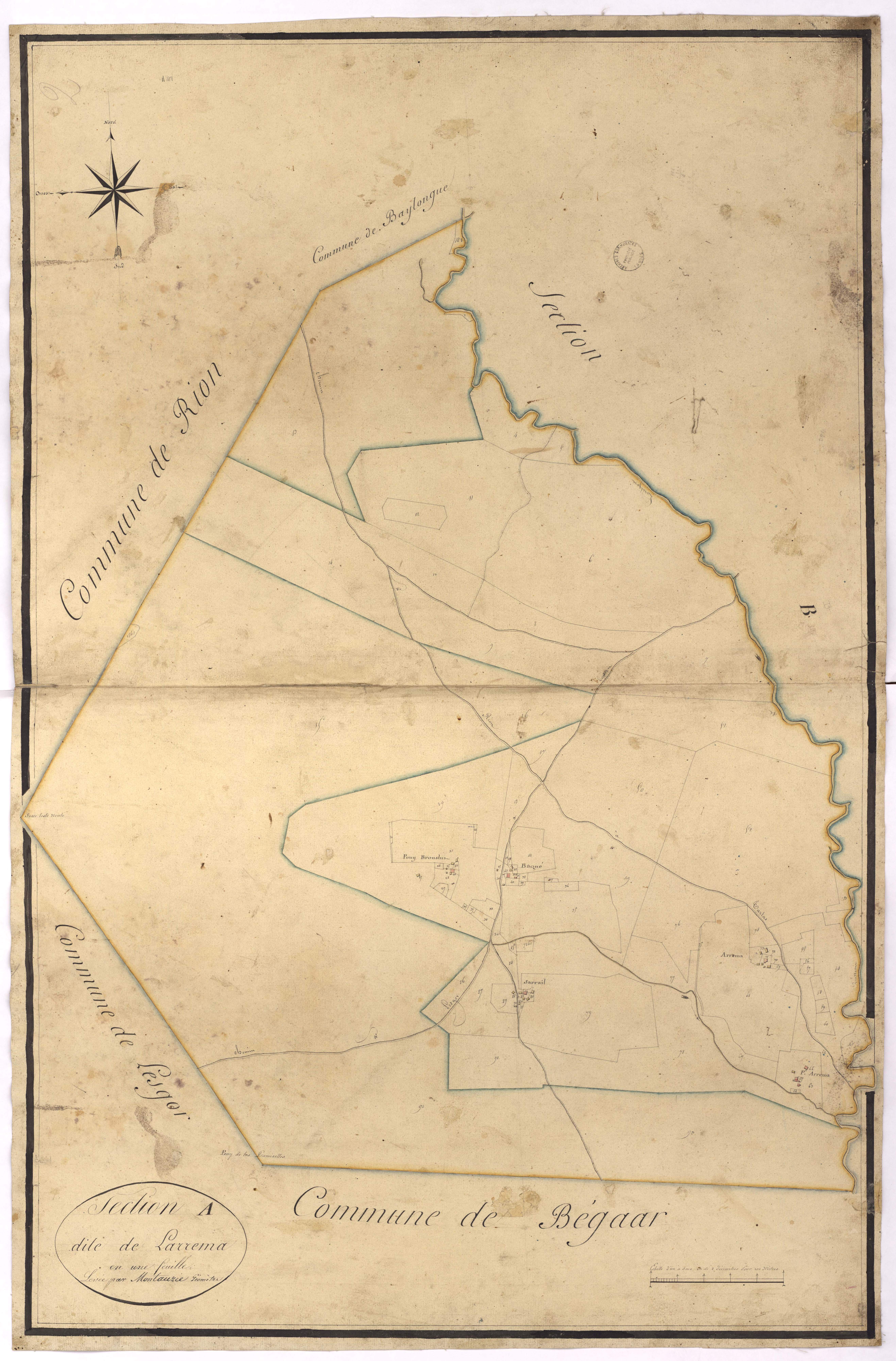 Carcen-Ponson - Section A, dite de Larrema, par Montauzié géomètre