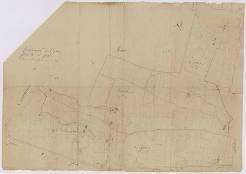 Cassen - Plans des lieux-dits Pyette et Lescrouzades n° 1, lots 1 à 4