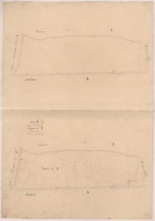 Cassen - Plan du lieu-dit Lesplaces, n° 2