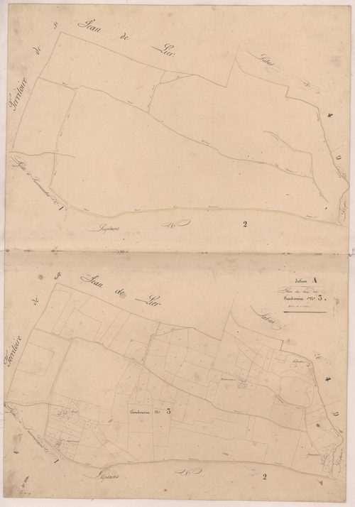 Cassen - Plan du lieu-dit Tambourin, n° 3