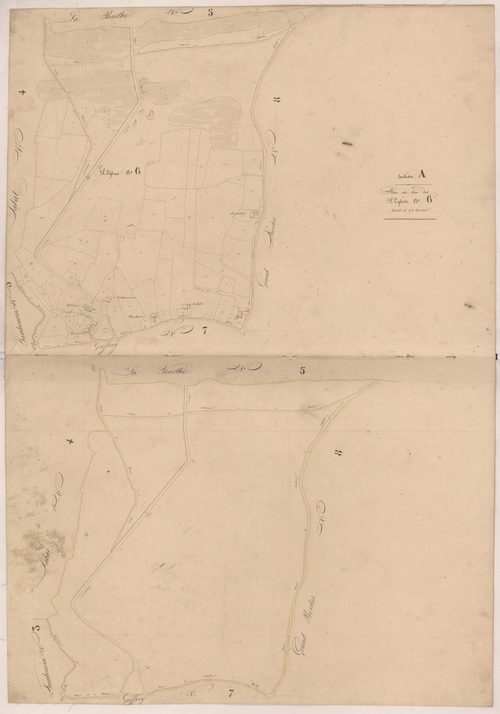 Cassen - Plan du lieu-dit l'Eglise, n° 6