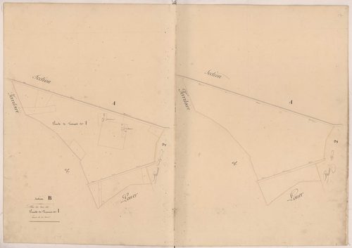 Cassen - Plan du lieu-dit Lande de Pissant, n° 1