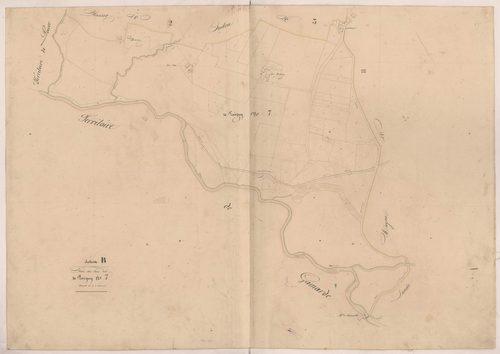 Cassen - Plan du lieu-dit Le Parguy, n° 7 (sans indications de détail sur les parcelles)