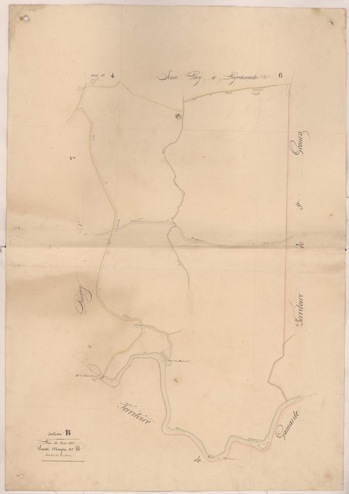 Cassen - Plan du lieu-dit Lande-Mayou, n° 8  (sans indications de détail sur les parcelles)