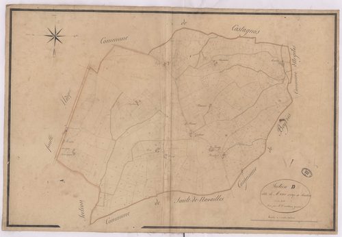 Castaignos-Souslens - Section D, dite de Moué et Cap de Souslens, par Ducastaing géomètre