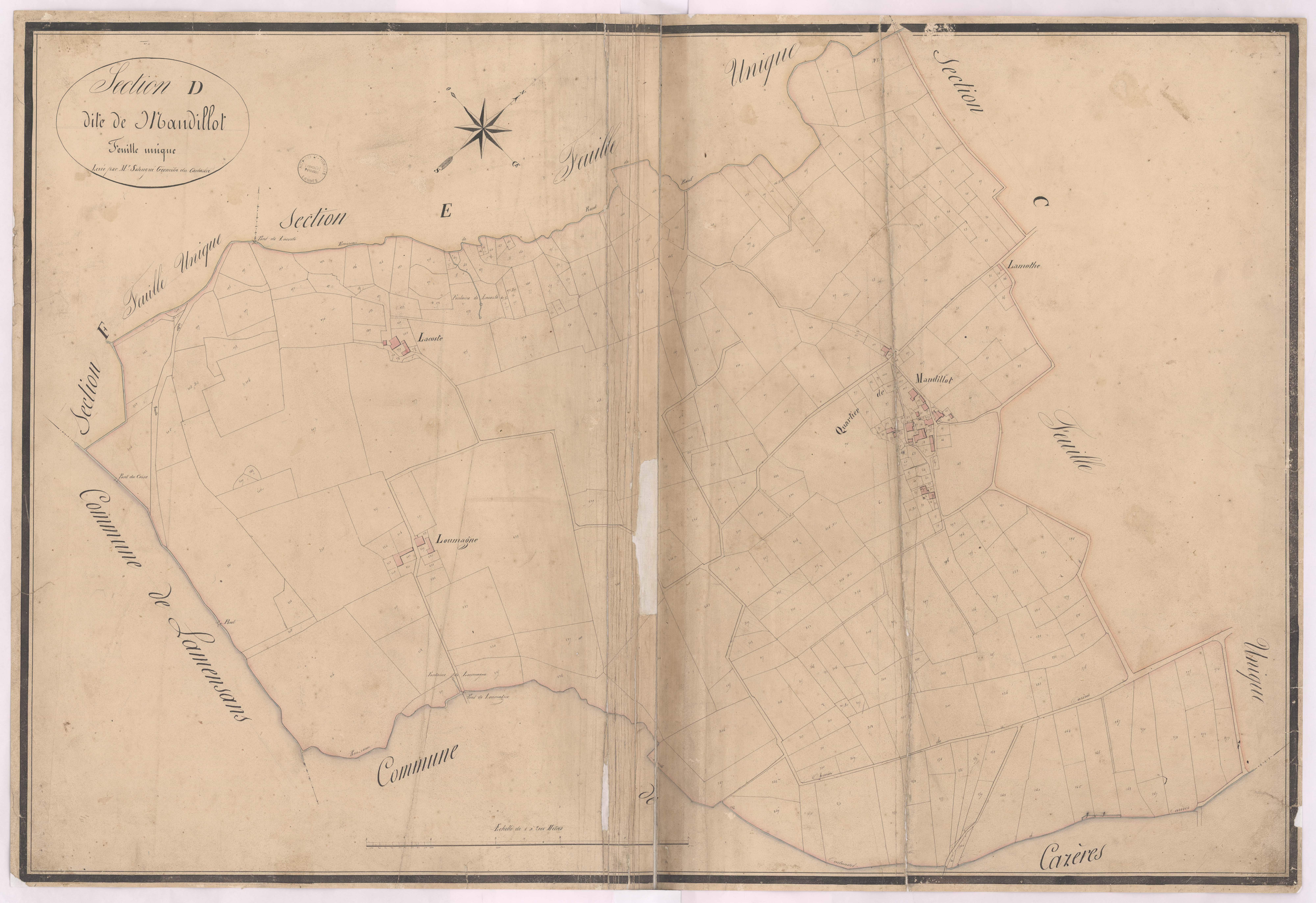 Castandet - Section D, dite de Mandillot, par Sahuqué géomètre