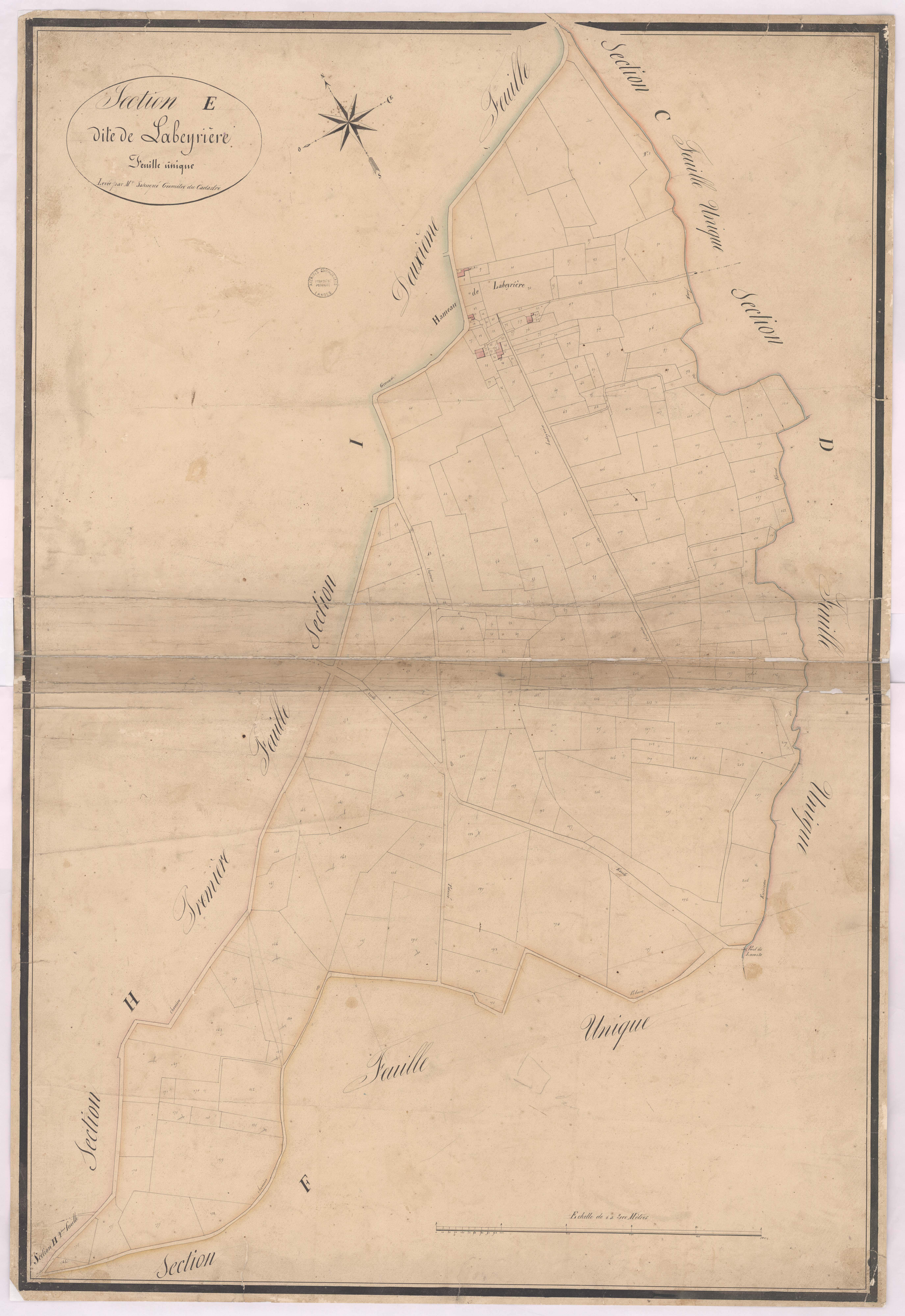 Castandet - Section E, dite de Labeyrière, par Sahuqué géomètre