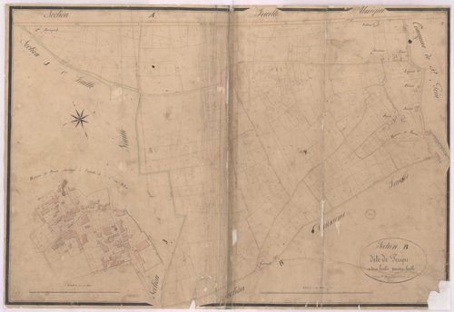 Castandet - Section B, dite de Perron, 1re feuille, par Joseph Dauga géomètre