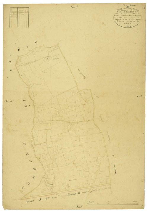 Castandet - Section A, feuille 1
