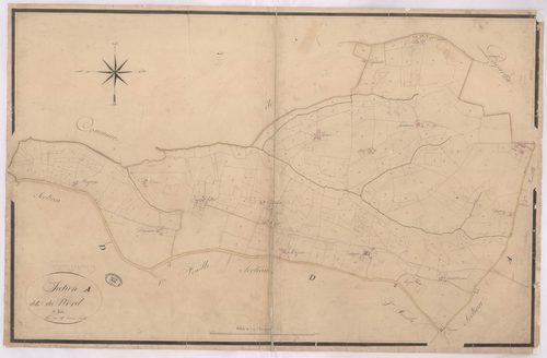Castelnau-Chalosse - Section A, dite du Nord, 1re feuille, par Lacomère géomètre