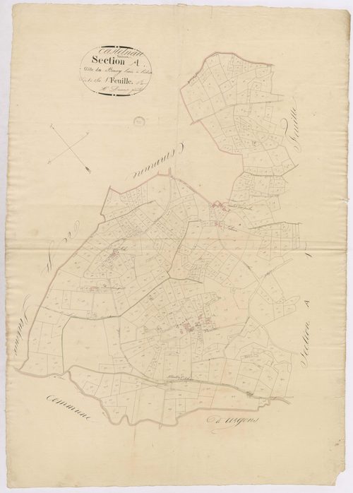 Castelnau-Tursan - Section A, dite du Bourg, 1re feuille, par Ducamp géomètre