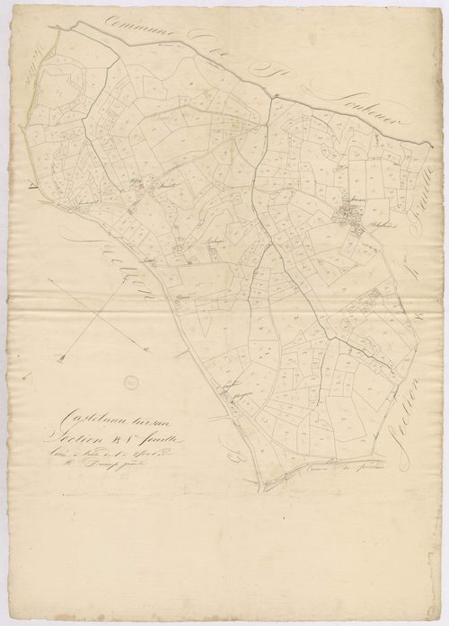 Castelnau-Tursan - Section B, 1re feuille, par Ducamp géomètre