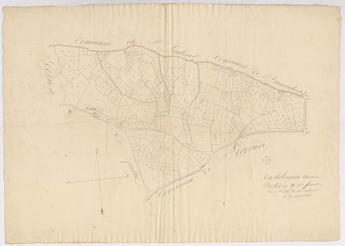 Castelnau-Tursan - Section B, 2e feuille, par Ducamp géomètre