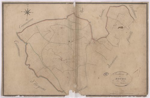 Castelnau-Tursan - Section A, du Bourg, 1re feuille, par Ducamp géomètre