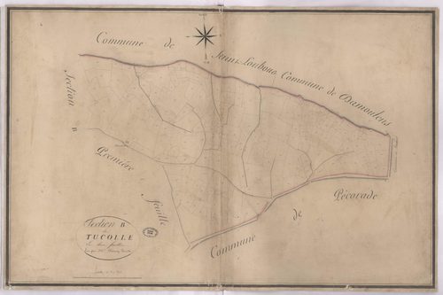 Castelnau-Tursan - Section B, de Tucolle, 2e feuille, par Ducamp géomètre