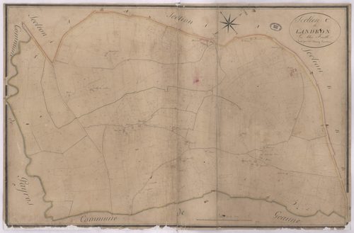 Castelnau-Tursan - Section C, de Landron, par Ducamp géomètre