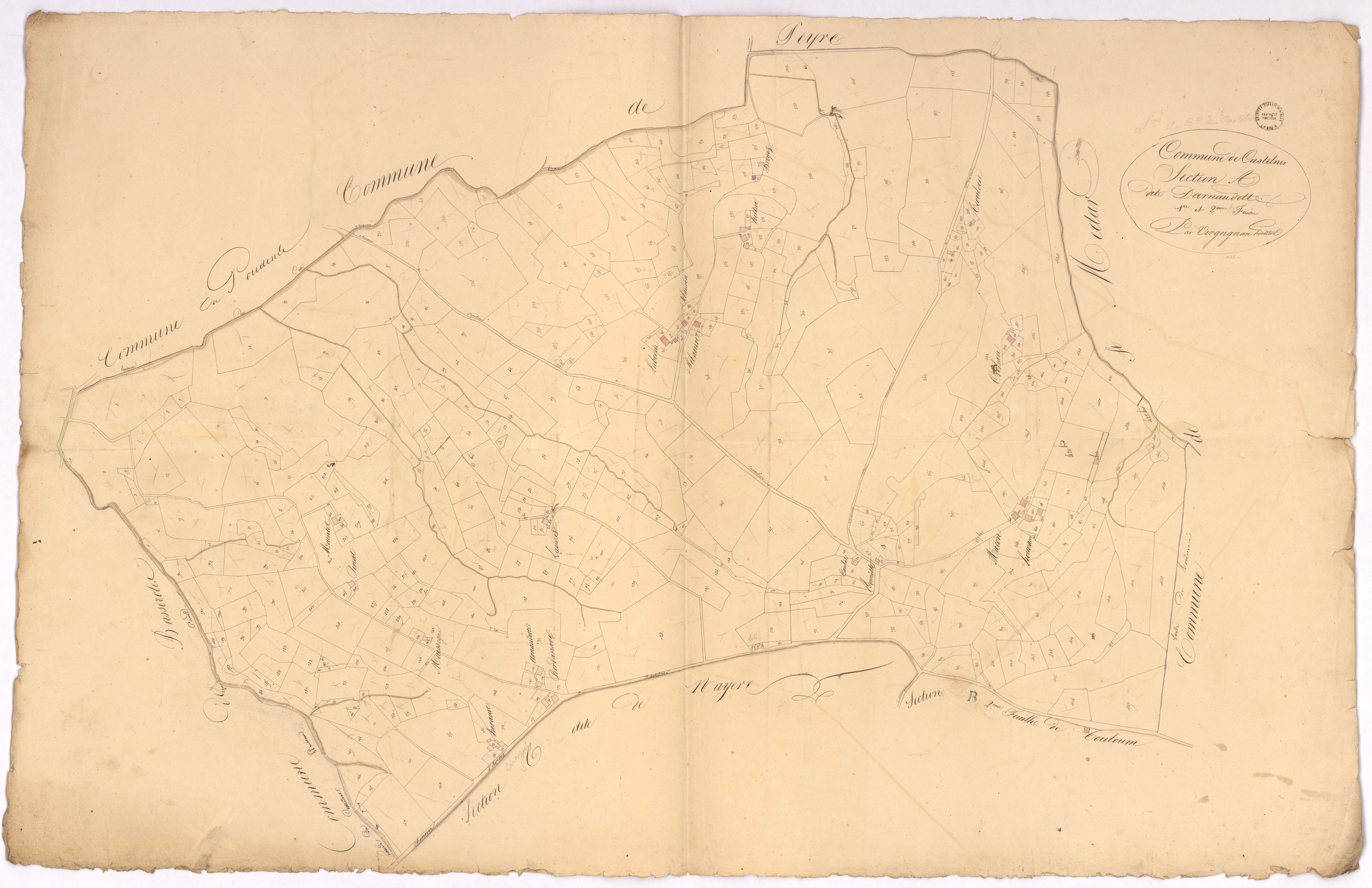 Castelner - Section A, dite d'Arnaudette, par Vergoignan géomètre