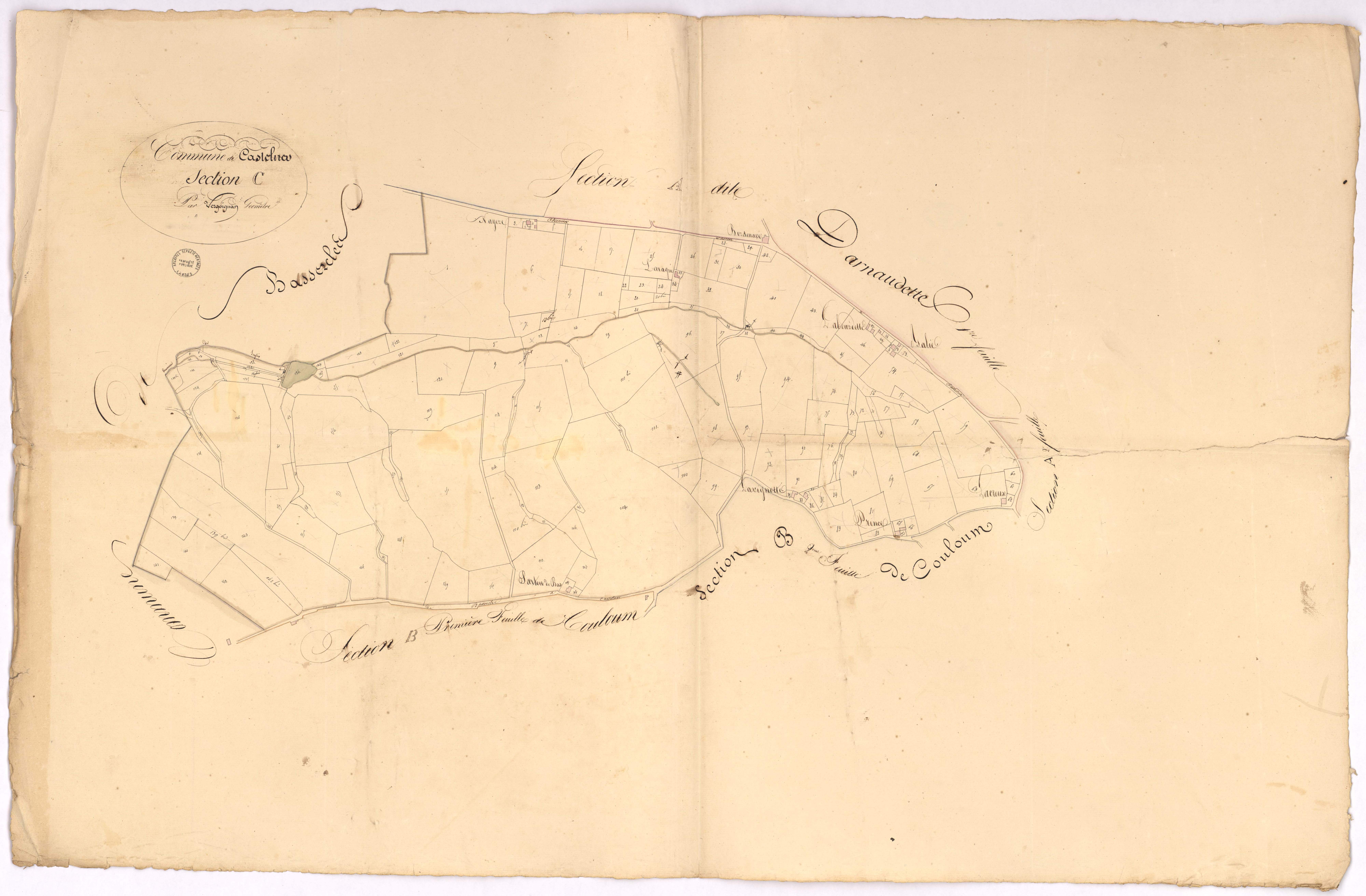 Castelner - Section C, par Vergoignan géomètre