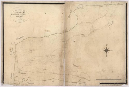 Castelner - Section B, dite de Couloum et de l'Eglise, 1re feuille, par Vergoignan géomètre