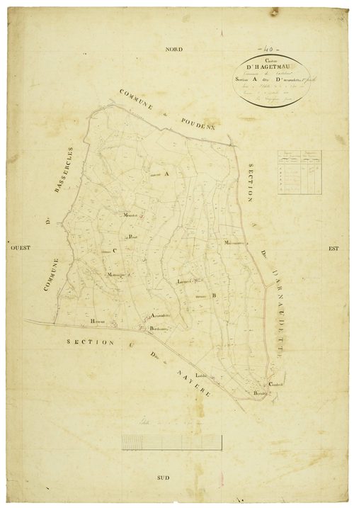 Castelner - Section A, feuille 1