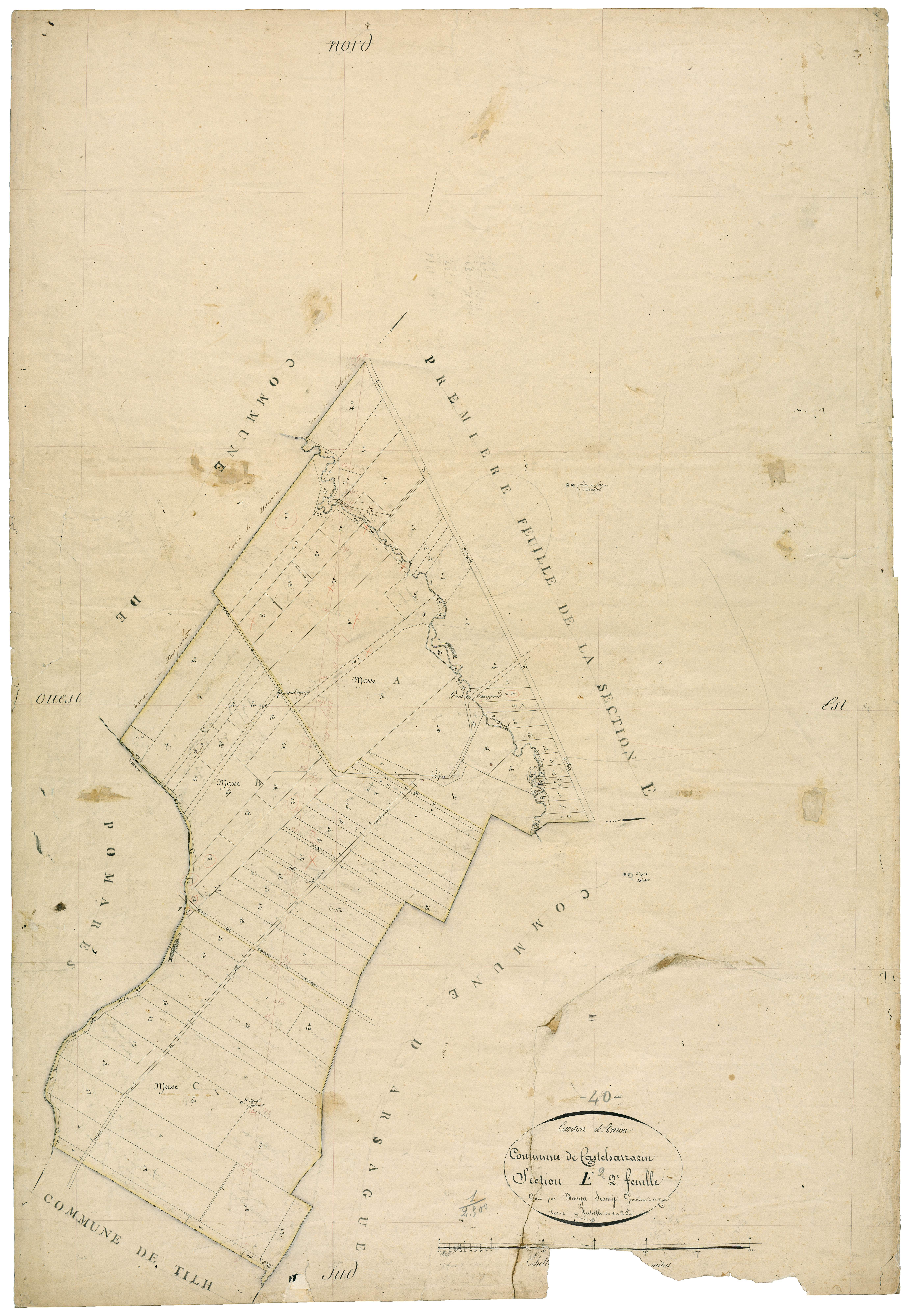 Castel-Sarrazin - Section E, feuille 2
