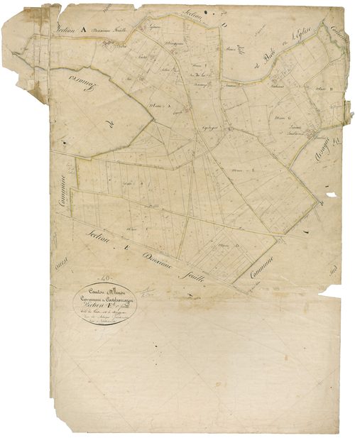 Castel-Sarrazin - Section E, feuille 1
