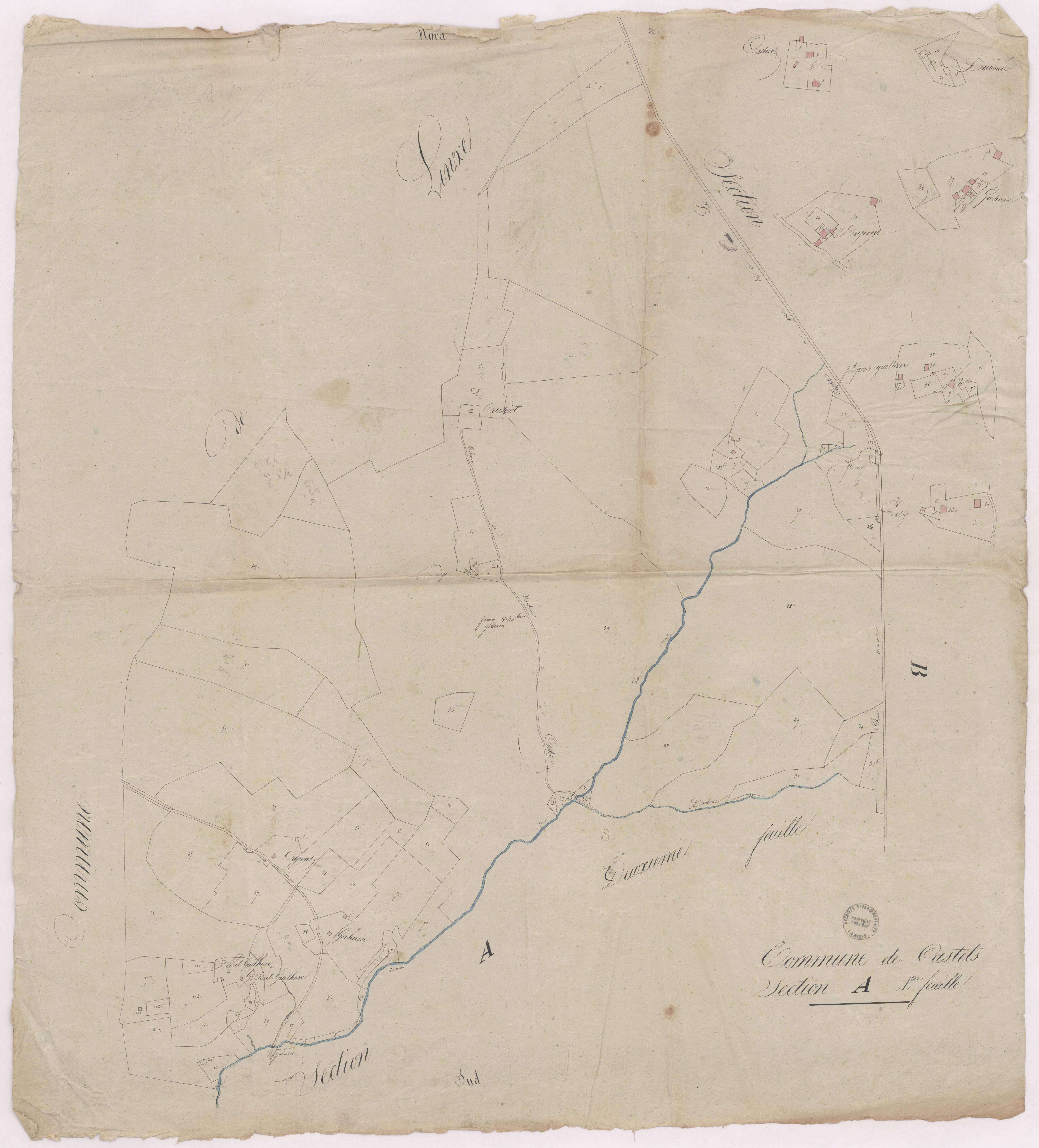 Castets - Section A, 1re feuille