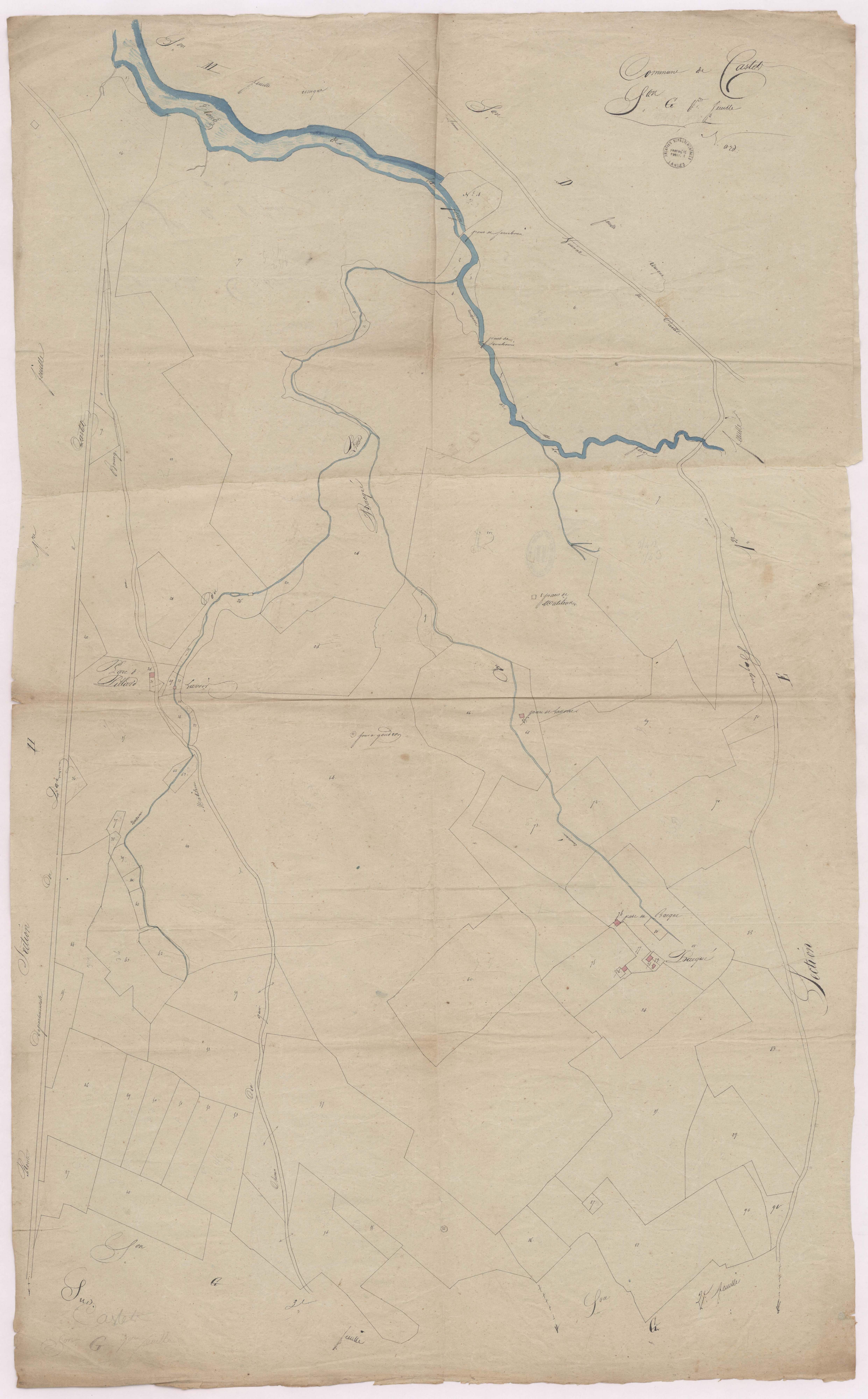 Castets - Section G, 1re feuille
