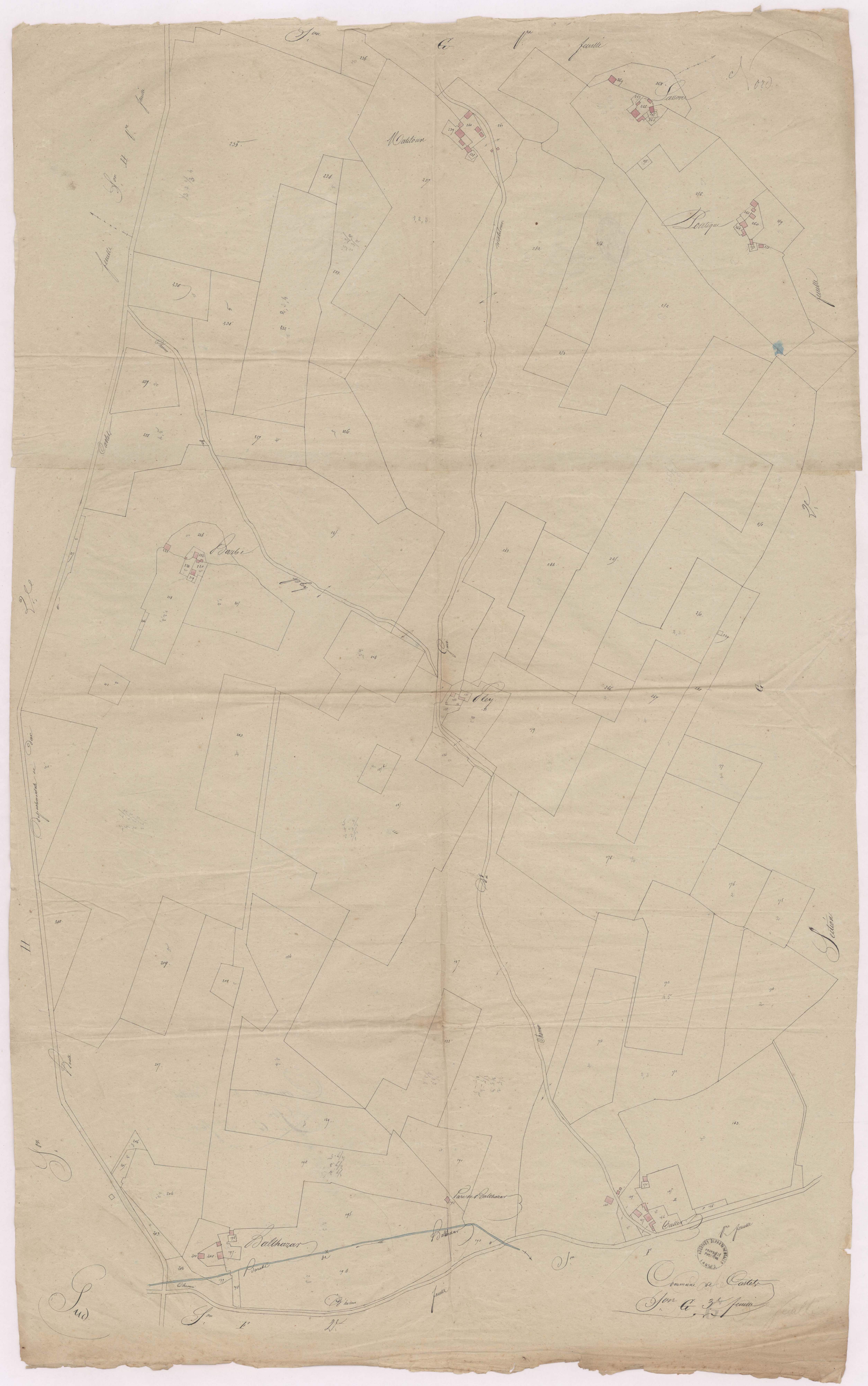 Castets - Section G, 3e feuille