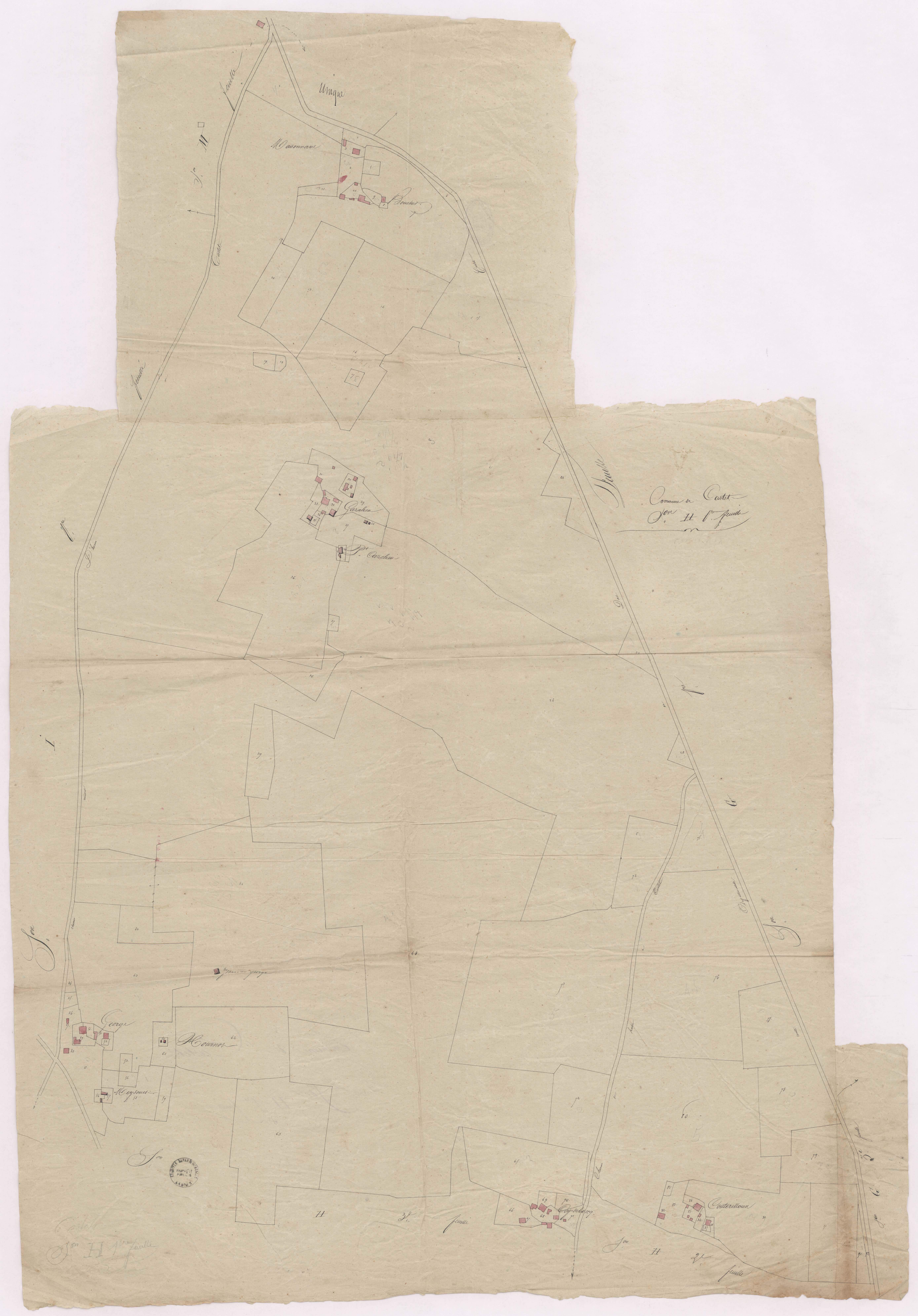Castets - Section H, 1re feuille