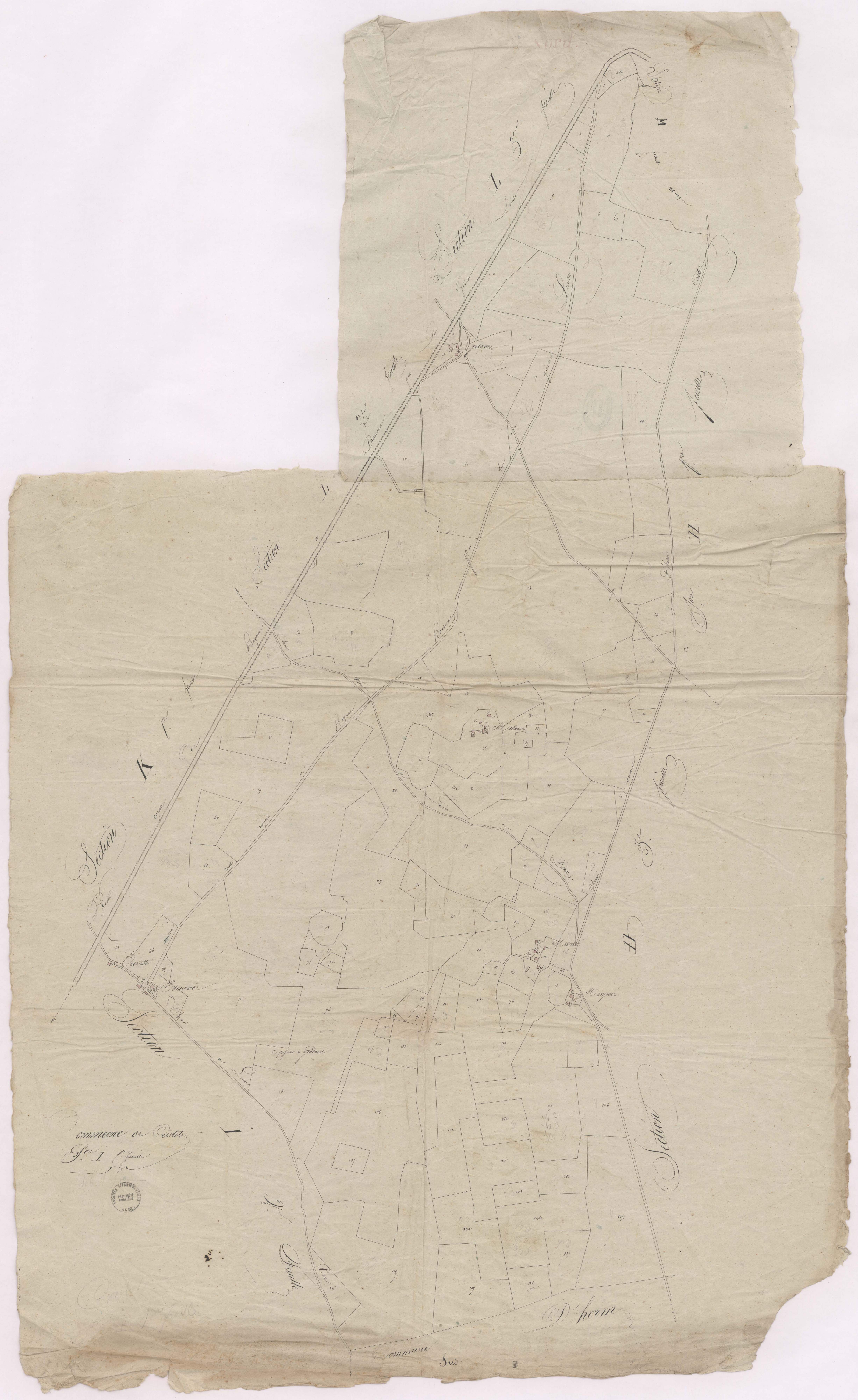 Castets - Section I, 1re feuille