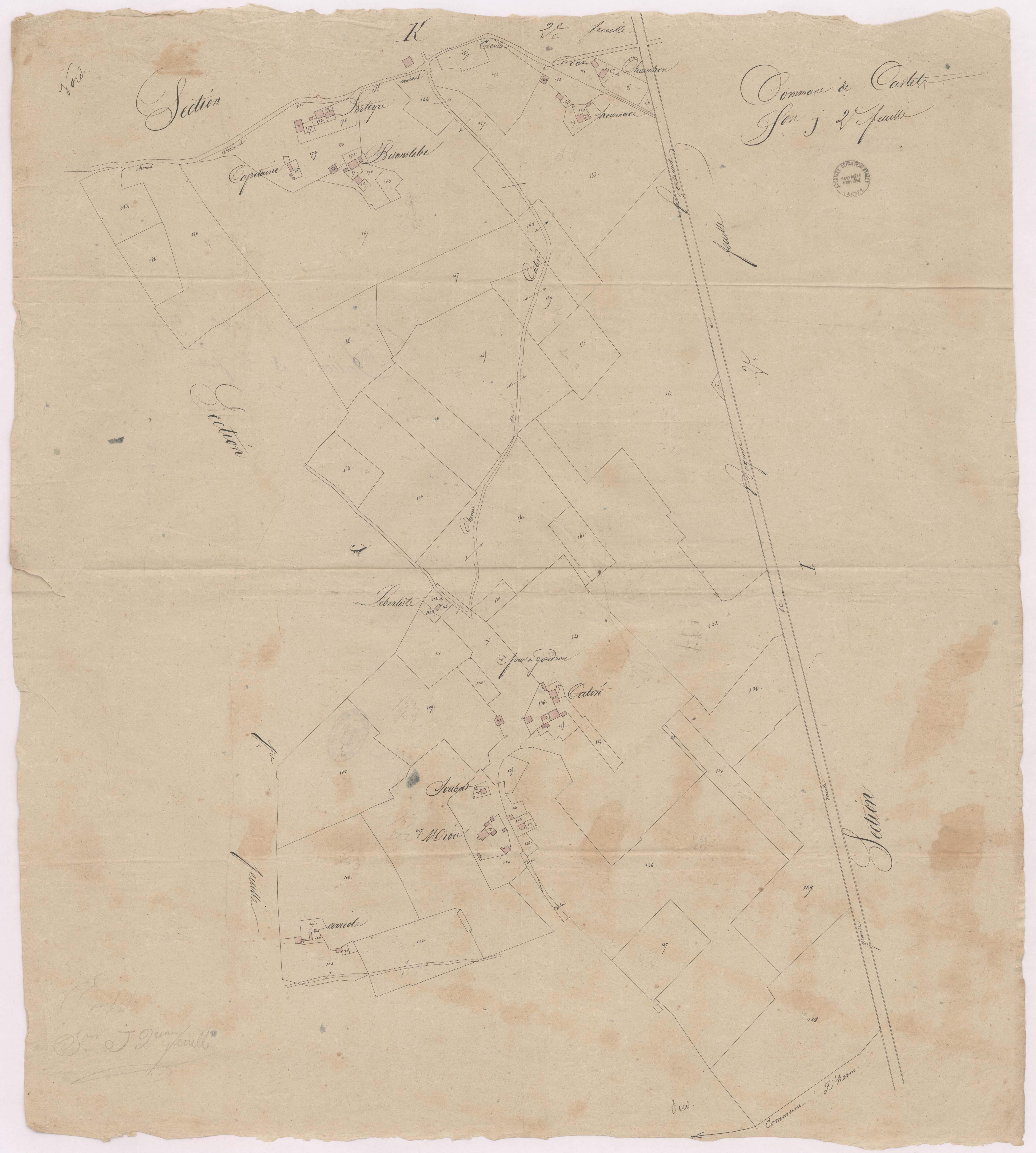 Castets - Section J, 2e feuille
