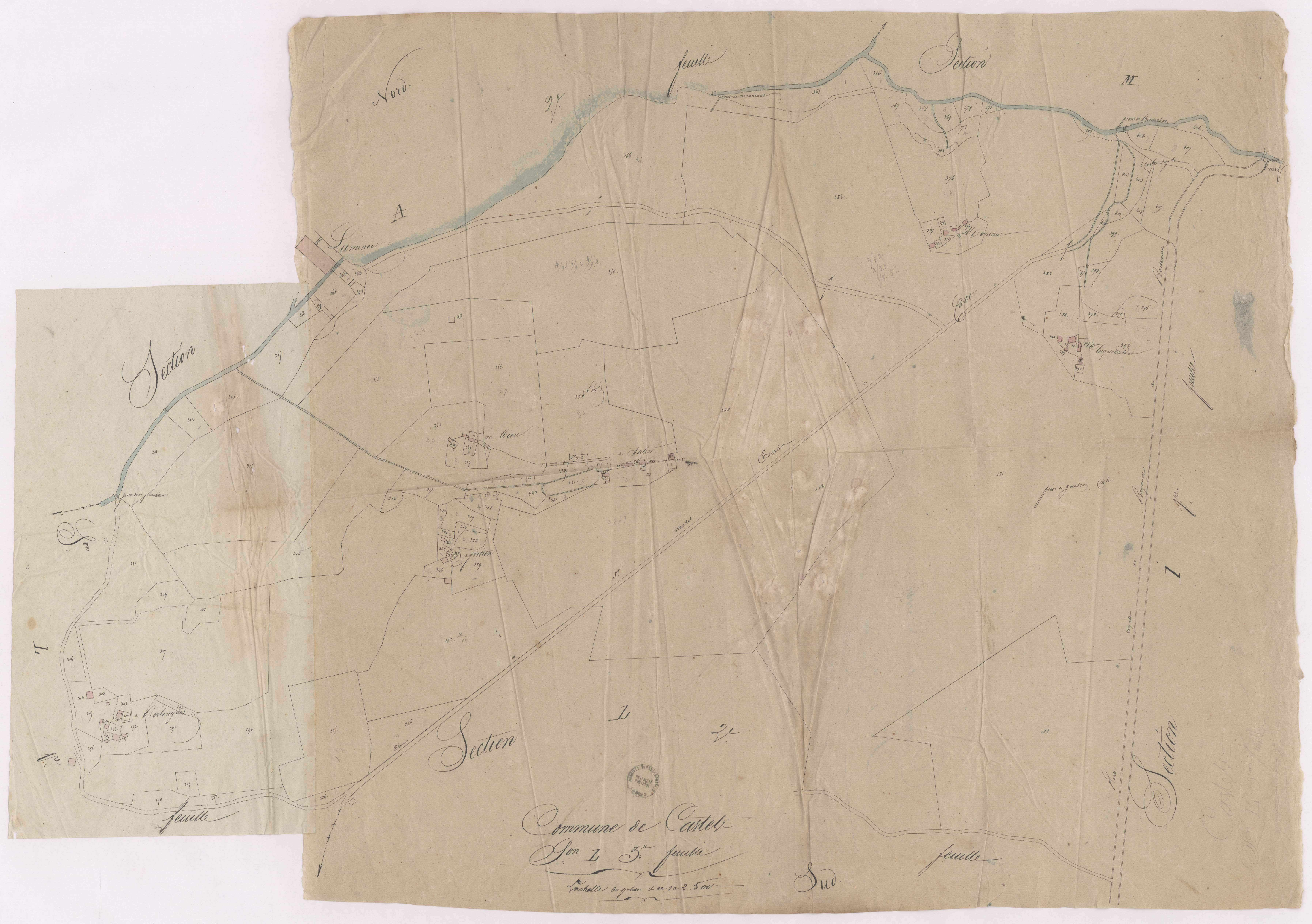 Castets - Section L, 3e feuille