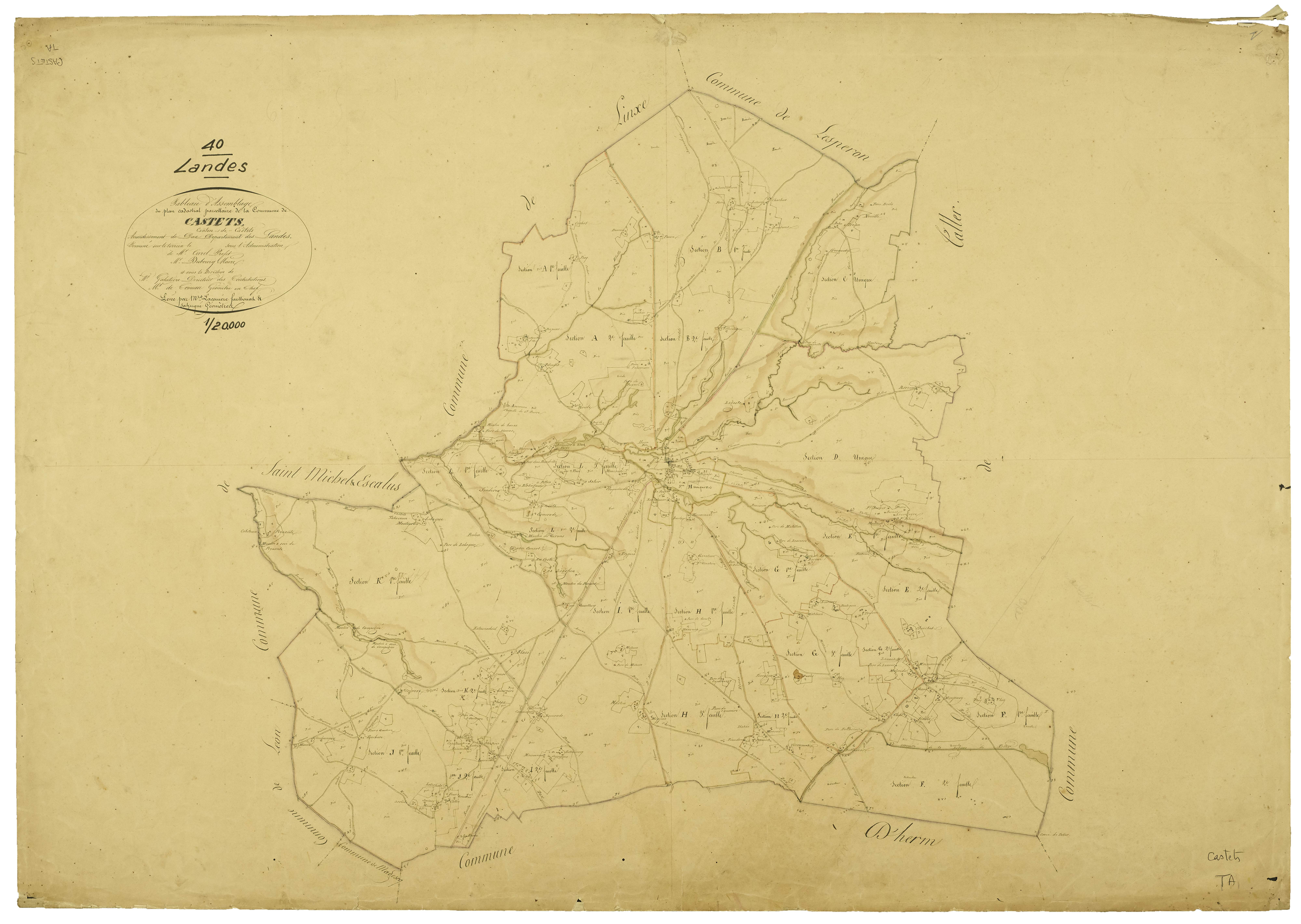 Castets - Tableau d'assemblage