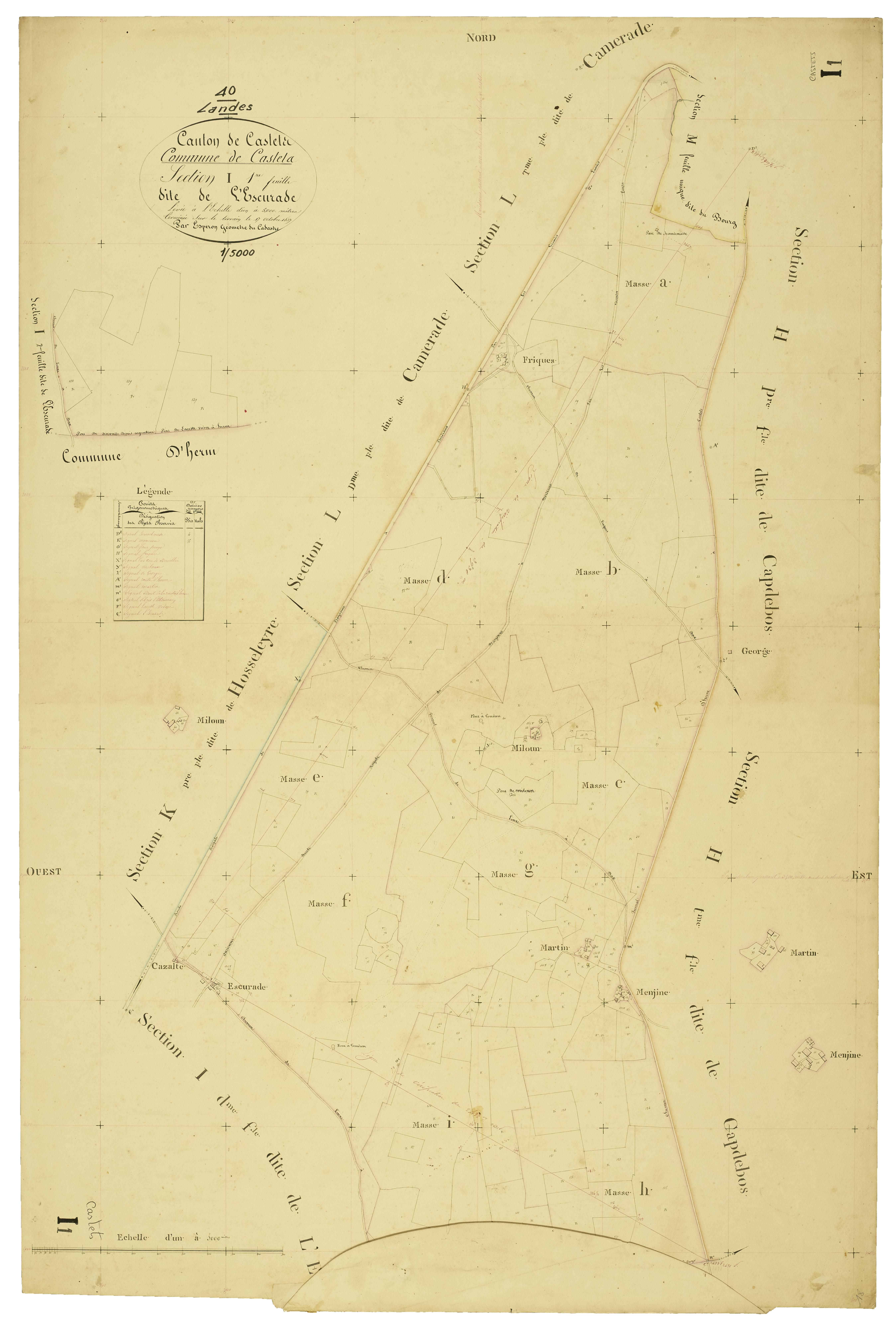 Castets - Section I, feuille 1