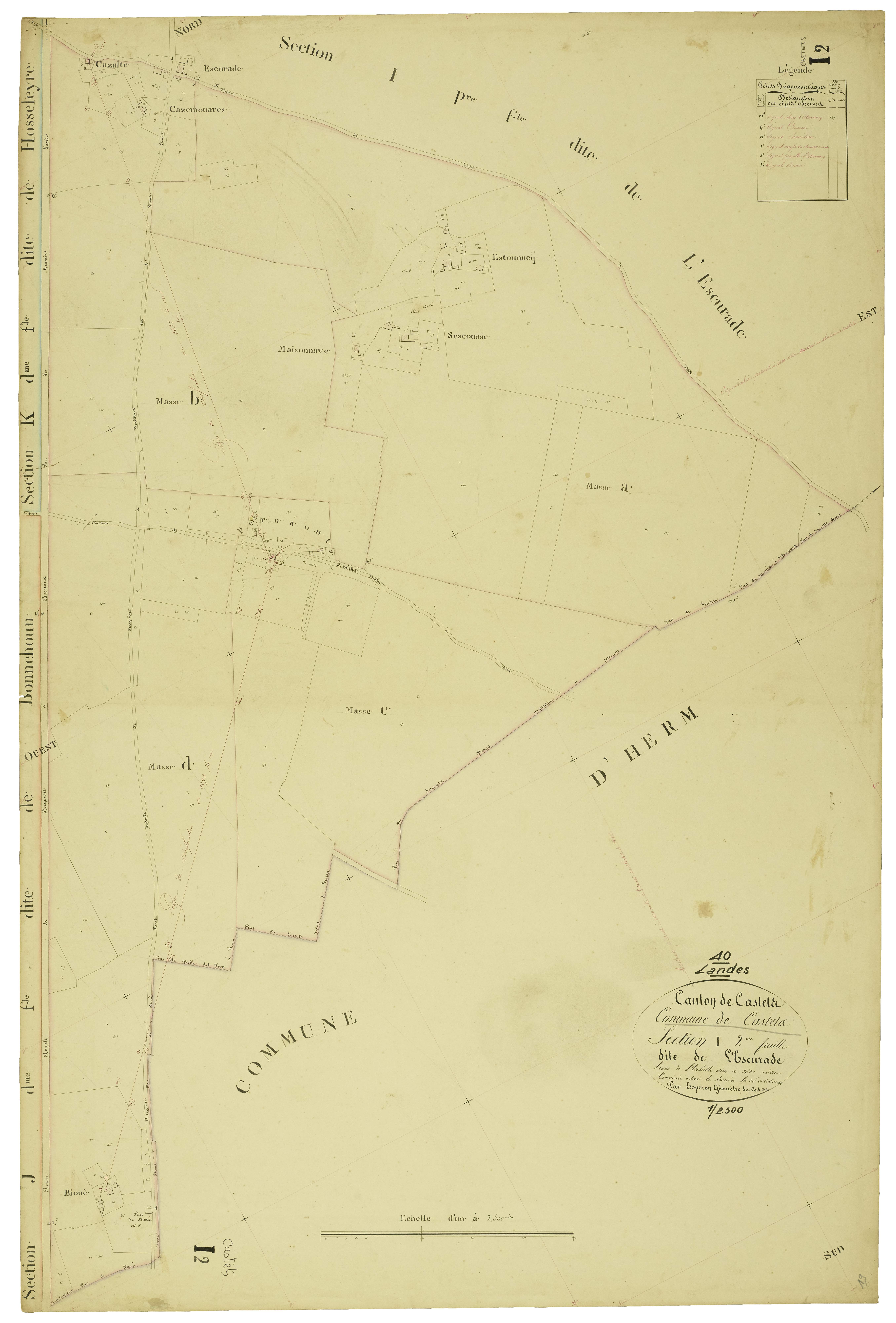 Castets - Section I, feuille 2